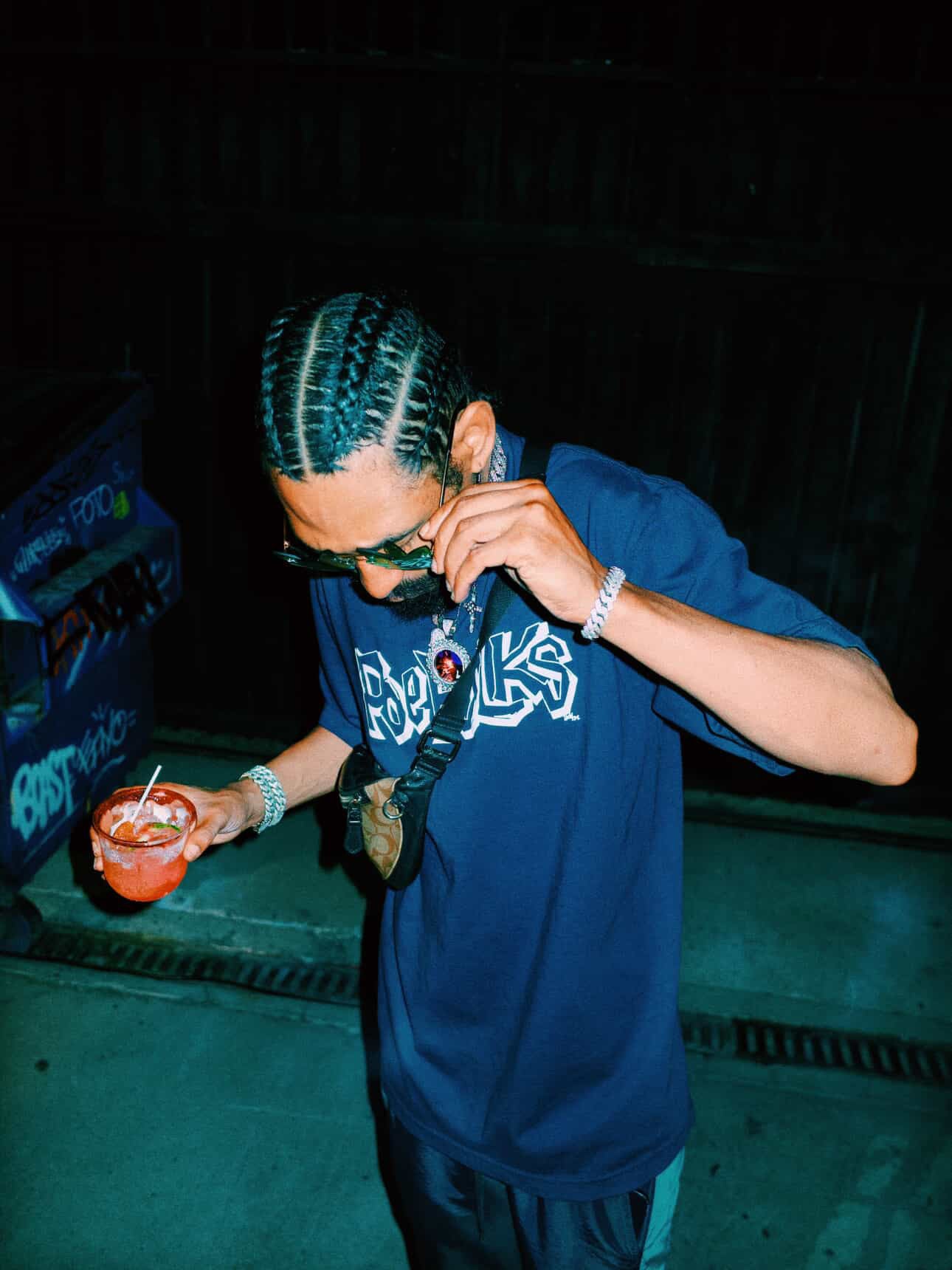 “Pushing P” Peace Heavy Tee Blue