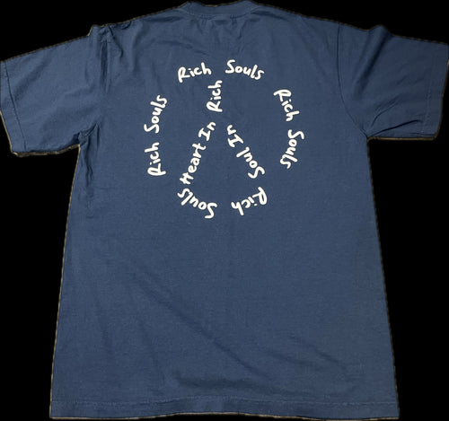 “Pushing P” Peace Heavy Tee Blue